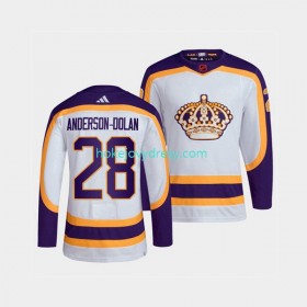 Pánské Hokejový Dres Los Angeles Kings Jaret Anderson-Dolan 28 Adidas 2022 Reverse Retro Bílý Authentic